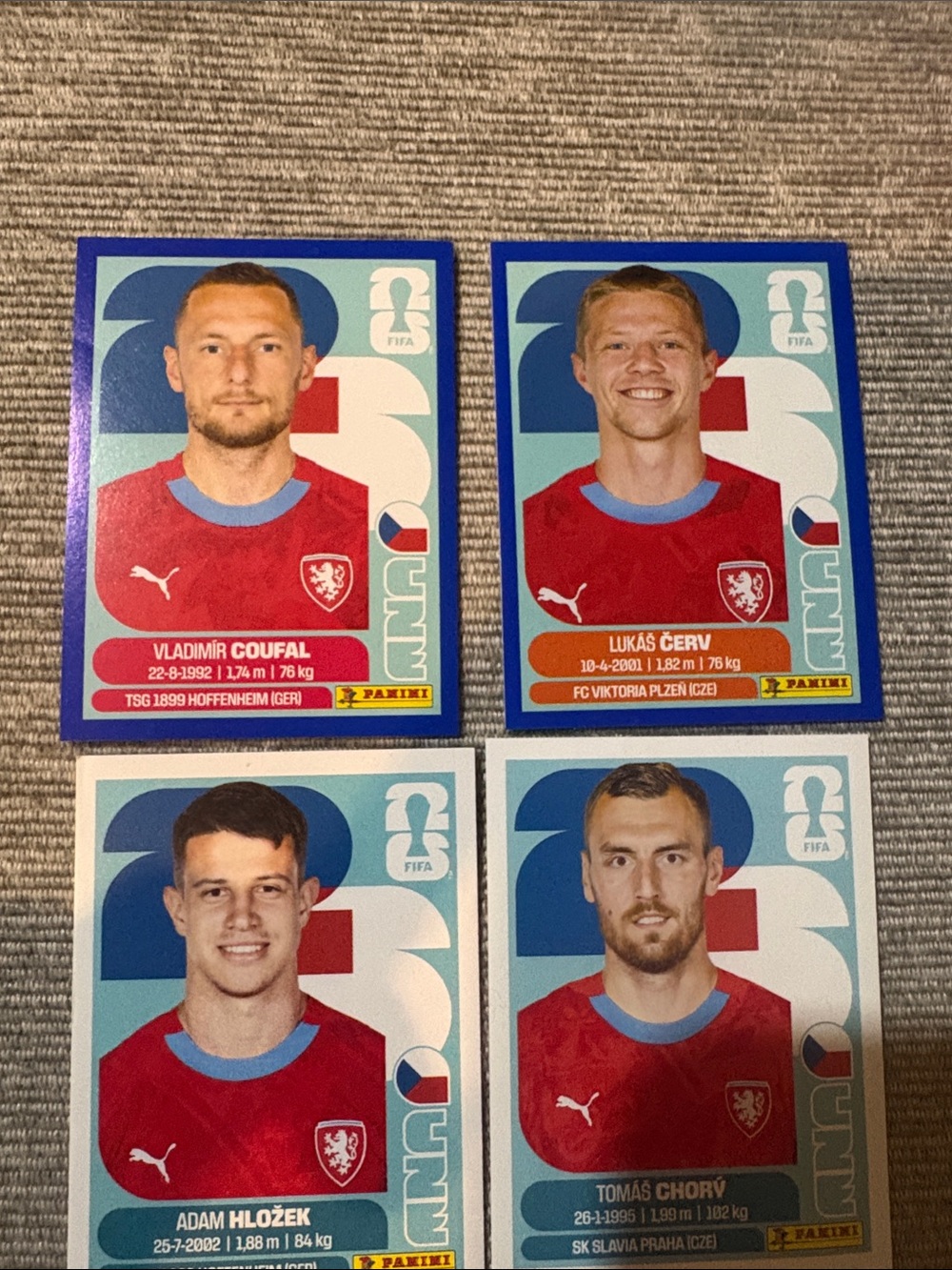 Panini FIFA World Cup 2026 - Czech Player Stickers